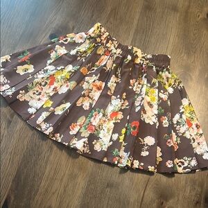 Princess Vera Wang Women’s Floral Brown Skirt Small